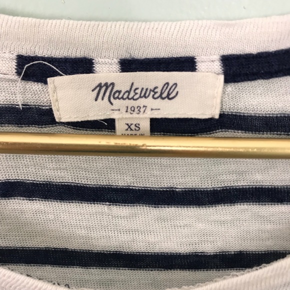 Madewell Nautical Navy & White Striped Tee - Picture 3 of 3